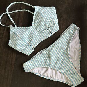 Jessica Simpson Stripped Bikini Set